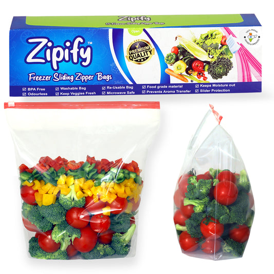 Small Slider Ziplock Pouches - 500gm to 1 KG Capacity