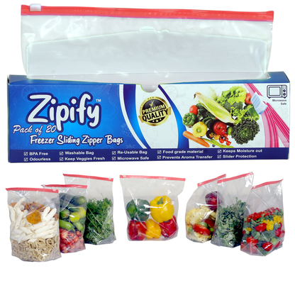 Large Size Slider Ziplock Pouches - 2Kg to 3Kg Capacity