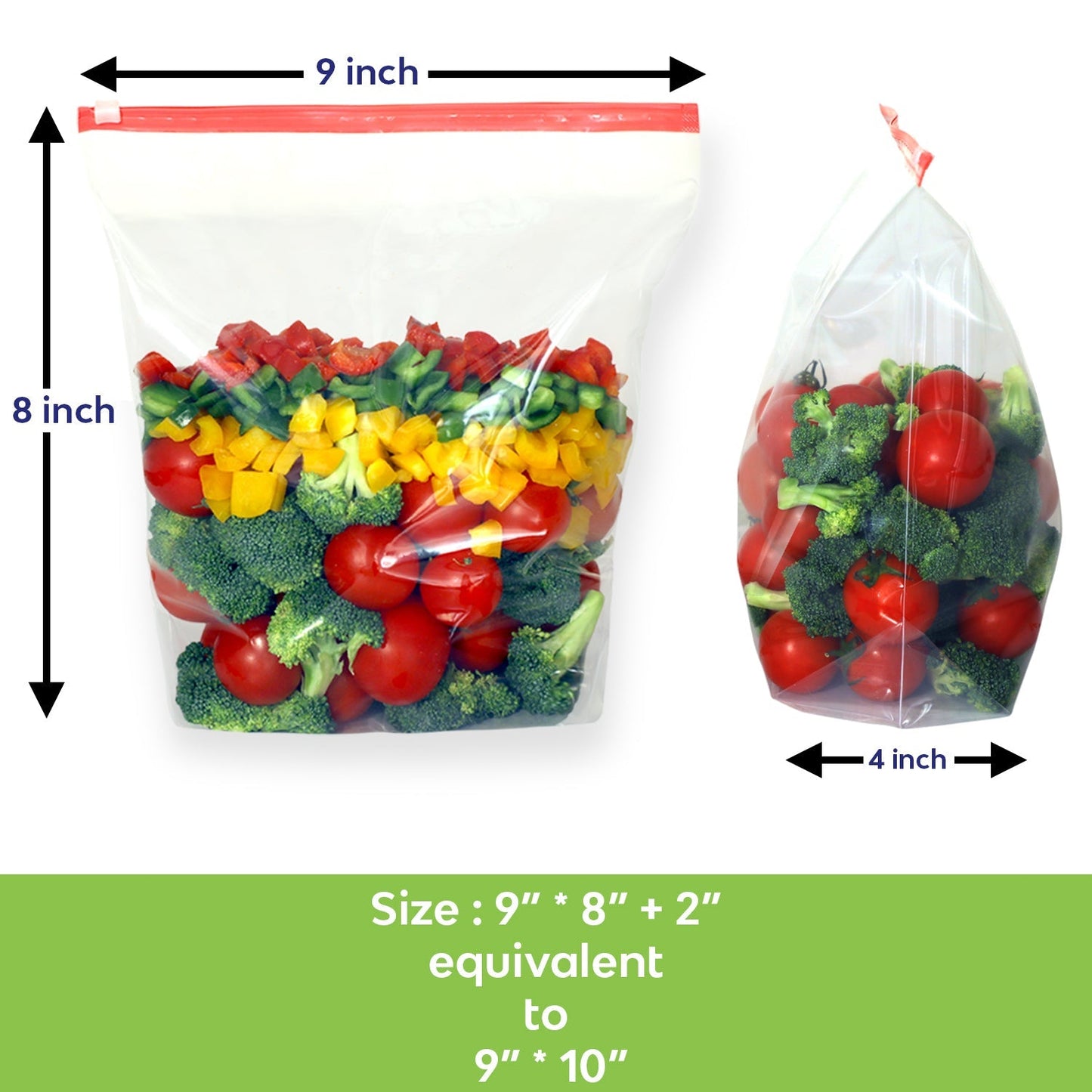 Large Size Slider Ziplock Pouches - 2Kg to 3Kg Capacity